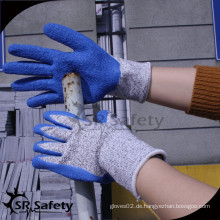 SRSAFETY CE EN388 CUT 5 Latex beschichtete Schnitthandschuhe / geschnittene Handhandschuhe